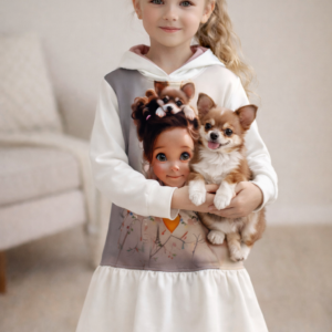 Mikinošaty dievča+psík v.116